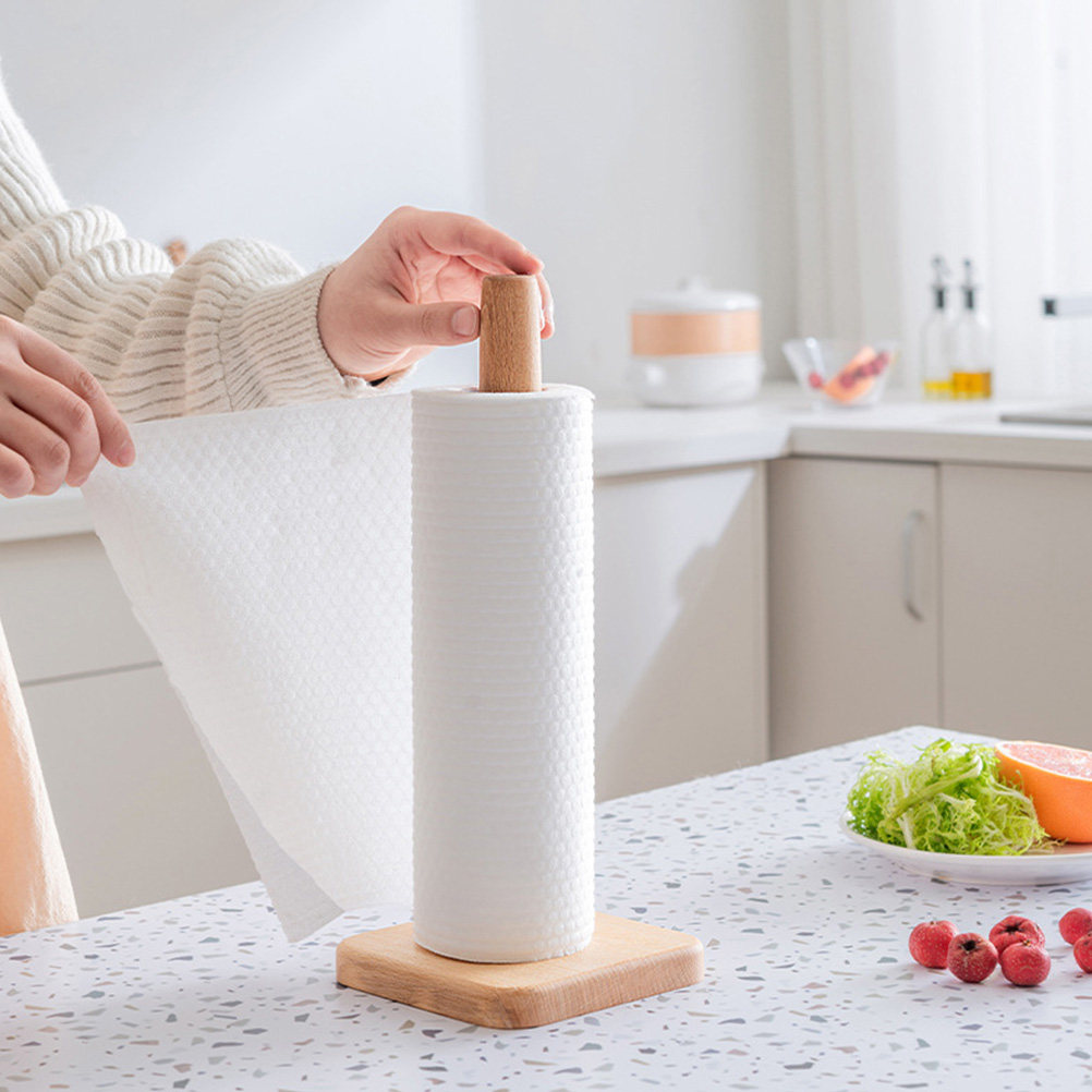 Home Bathroom Paper Towels - Drewniany uchwyt na ręczniki papierowe, solidny