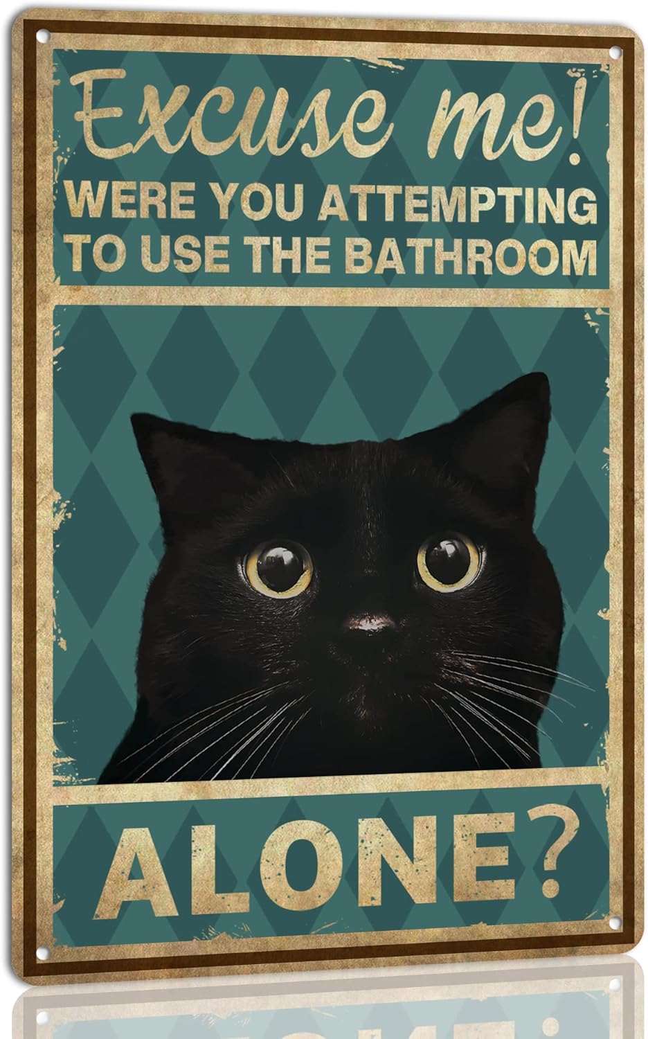 Home Alone Bathroom - Sztuka ścienna z kotami; Przepraszam, ale