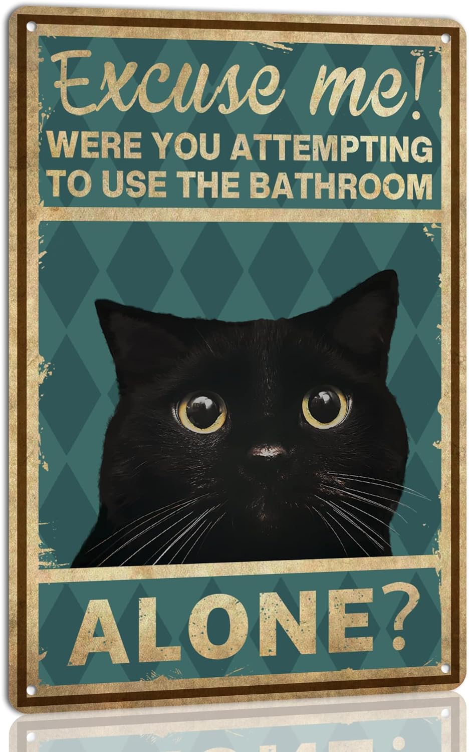 Home Alone Bathroom - Zabawna blaszana tabliczka na ścianę do