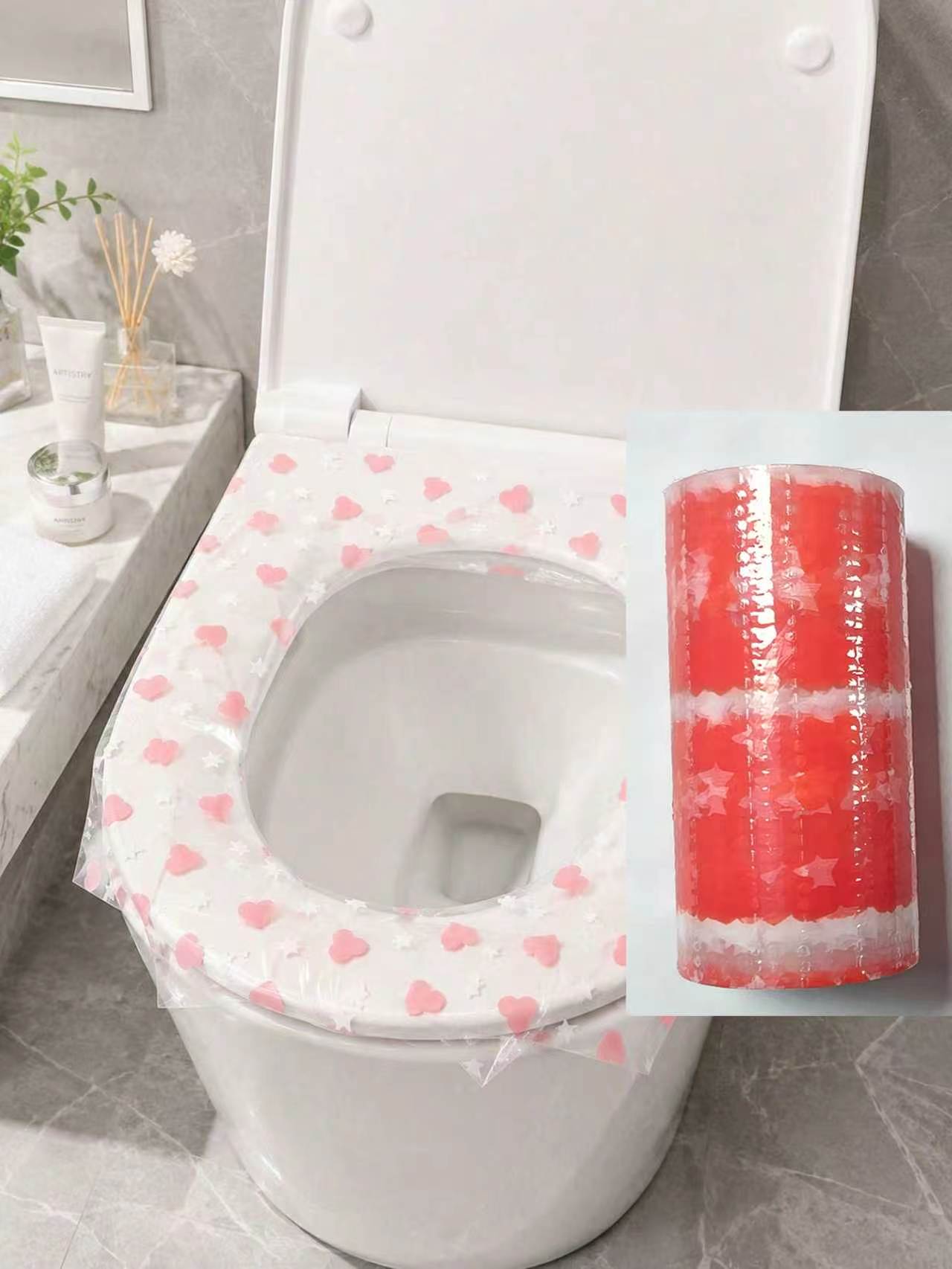 Home Bathroom Supplies - 133 szt./rolka jednorazowych nakładek na sedes,