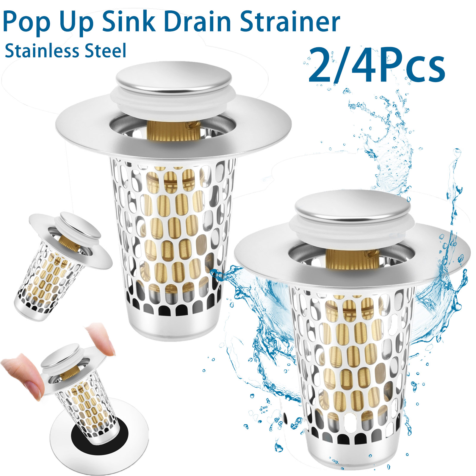 Drain Hair Catcher - 2/4 szt. Sitko do zlewu z