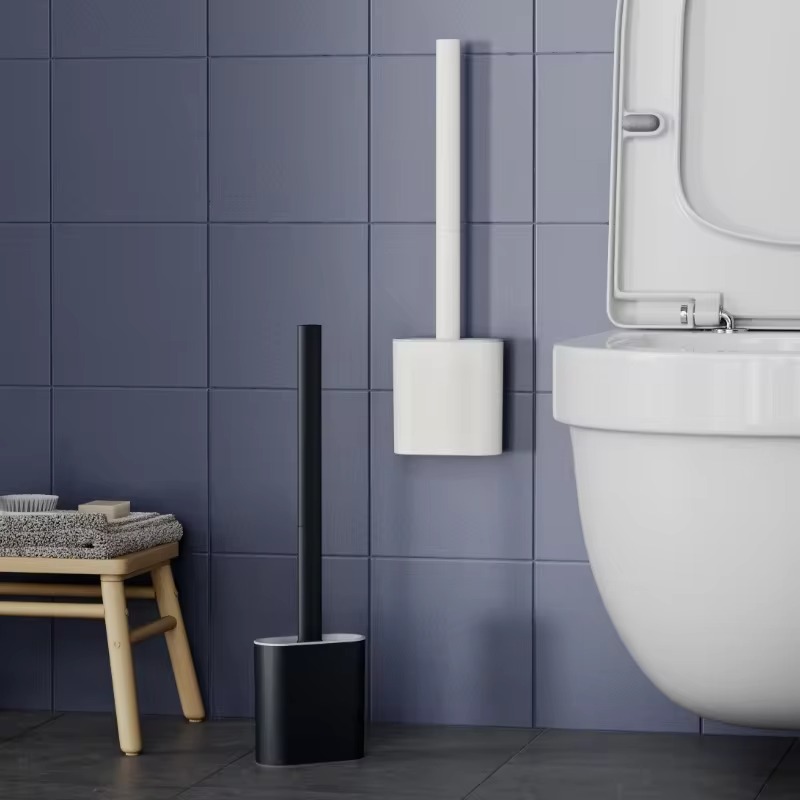 Home Bathroom Cleaning - 1PC Czarna szczotka do toalety montowana