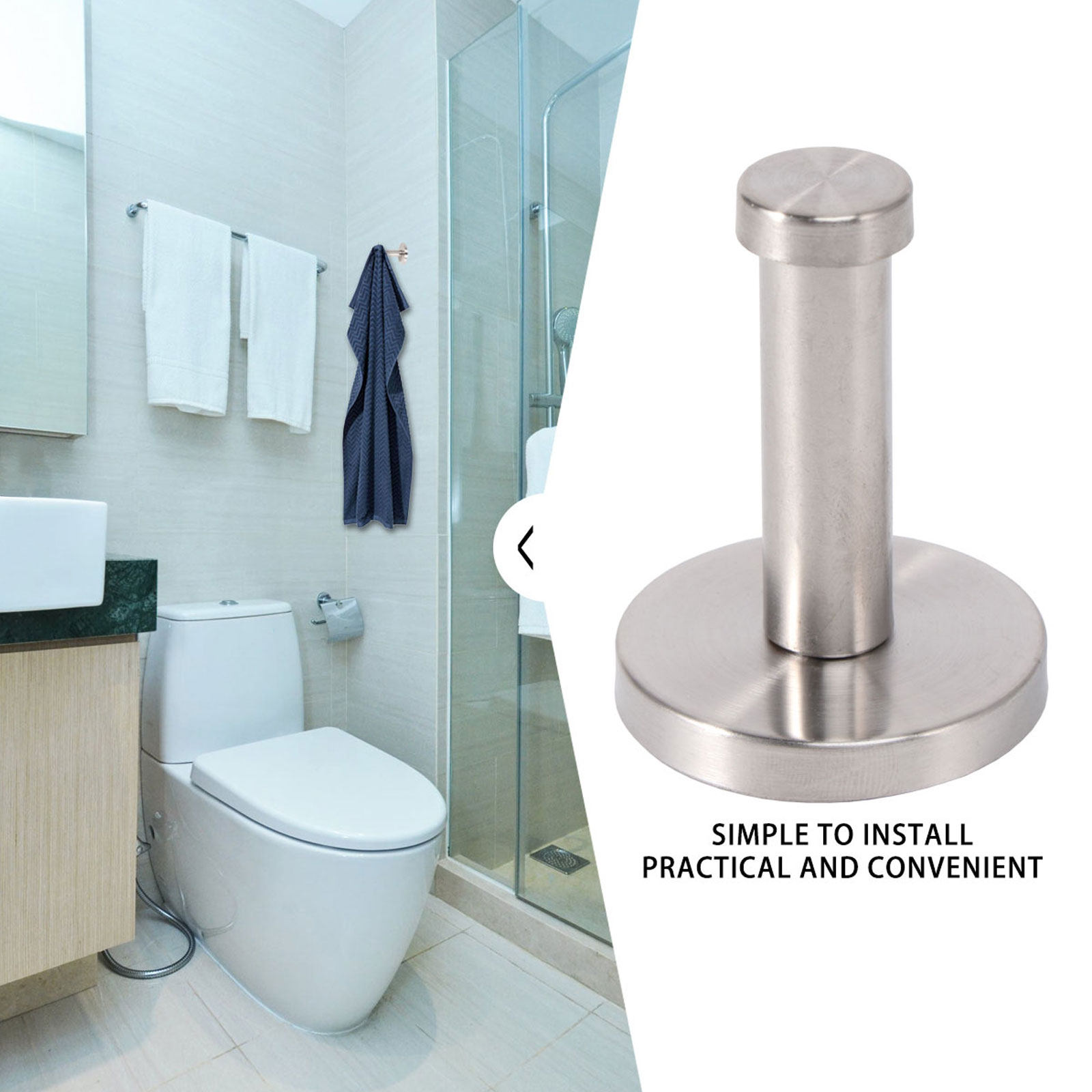 6 szt. Metalowe haczyki ze sta – Home Design Bathroom recenzja i cena