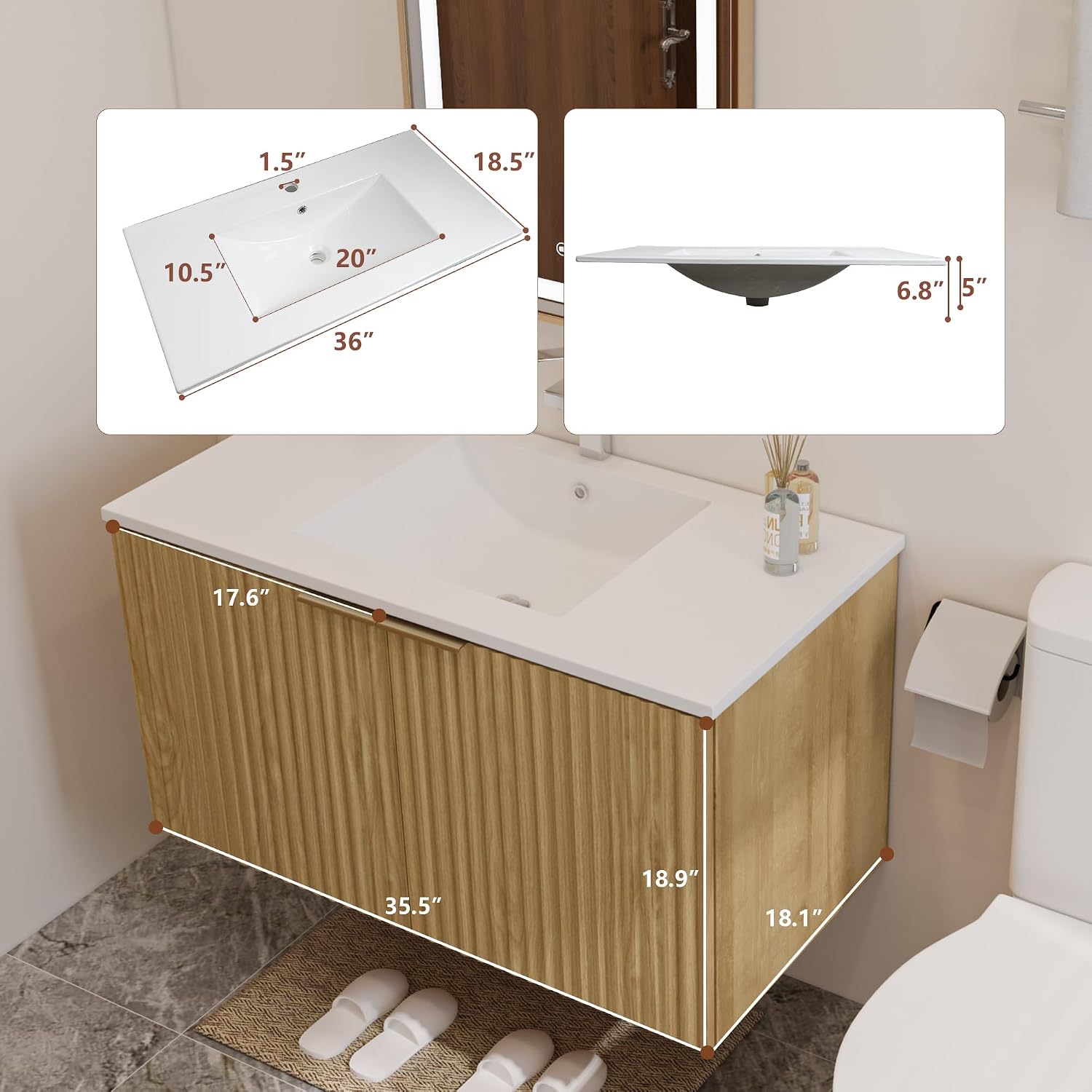 Nowoczesna wisząca szafka łazi – Home Design Bathroom recenzja i cena