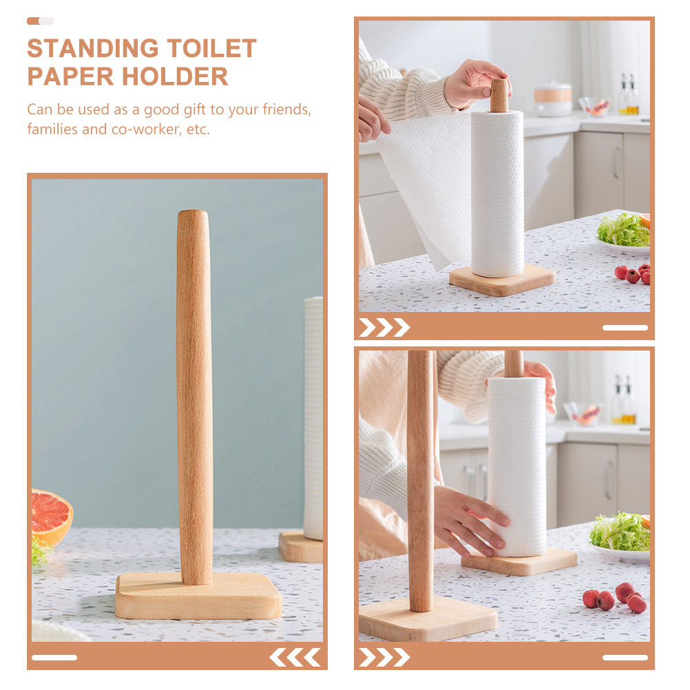 Drewniany uchwyt na ręczniki p – Home Bathroom Paper Towels recenzja i cena
