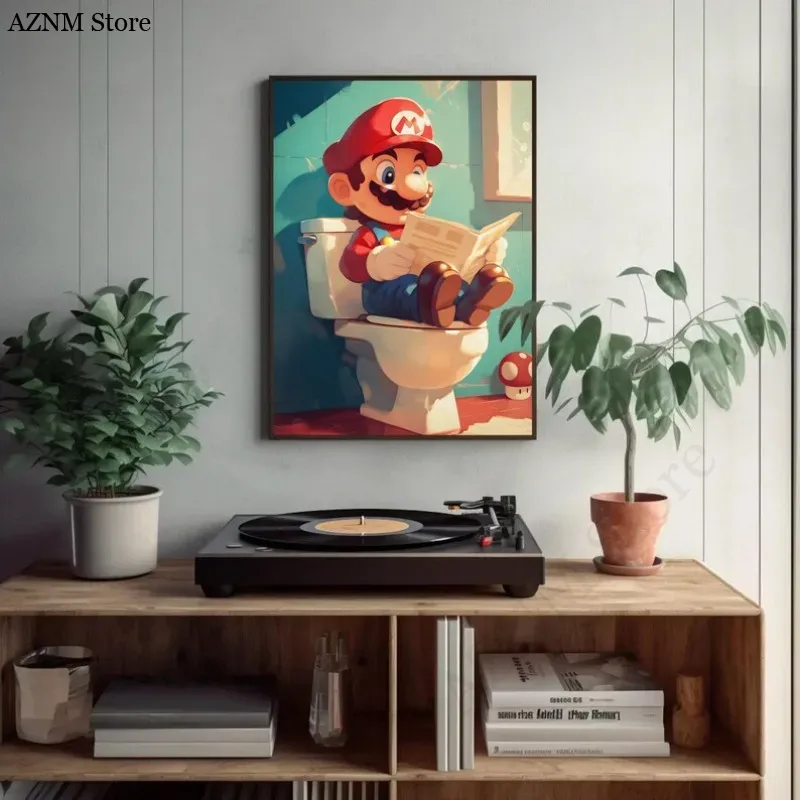 Zabawny Plakat z Kreskówkowymi – Home Design Bathroom recenzja i cena