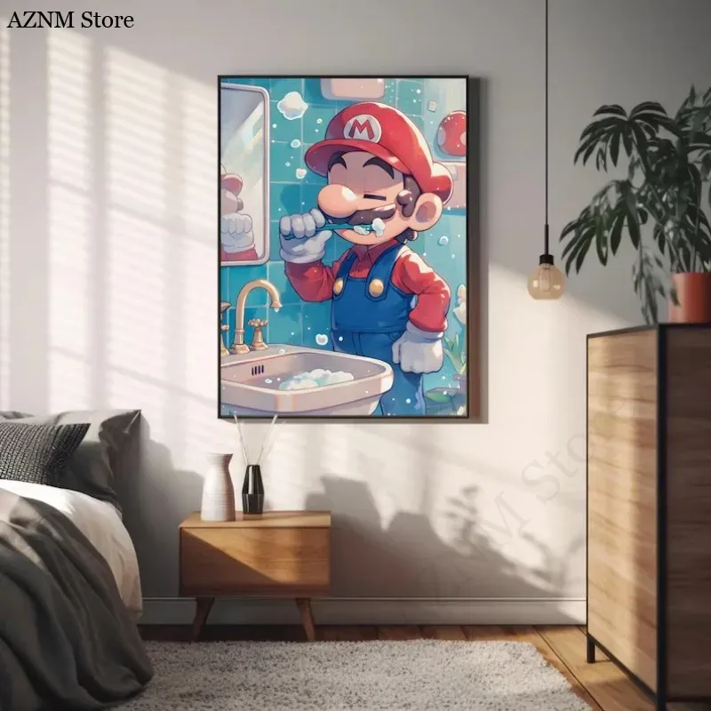 Zabawny Plakat z Kreskówkowymi – Home Design Bathroom recenzja i cena