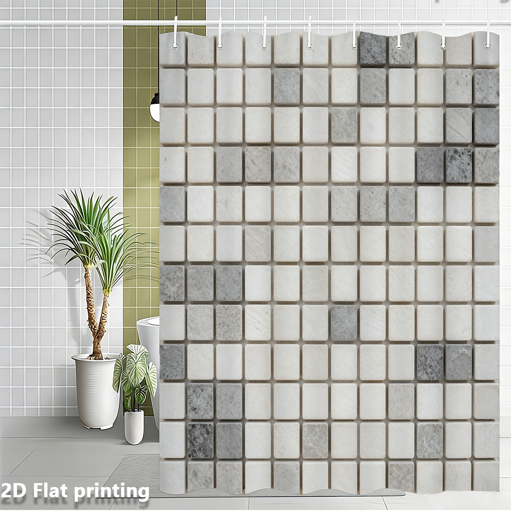 Duża zasłona prysznicowa z nad – Home Bathroom Tiles Design recenzja i cena
