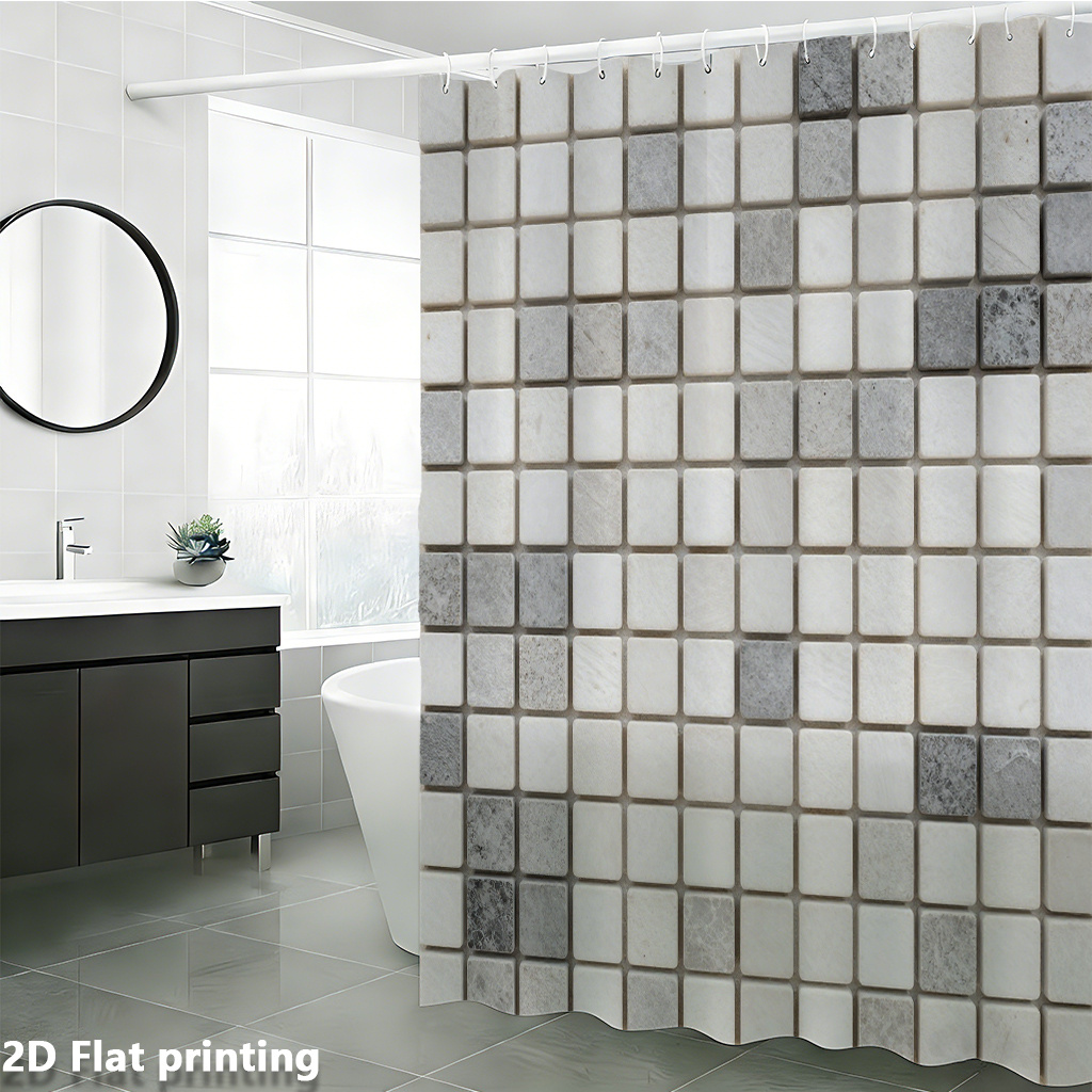 Duża zasłona prysznicowa z nad – Home Bathroom Tiles Design recenzja i cena