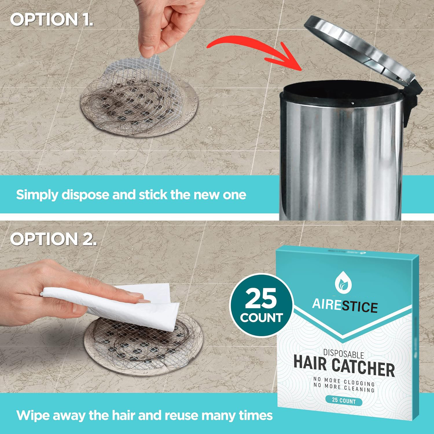25 sztuk Jednorazowych Siatkow – Drain Hair Catcher recenzja i cena