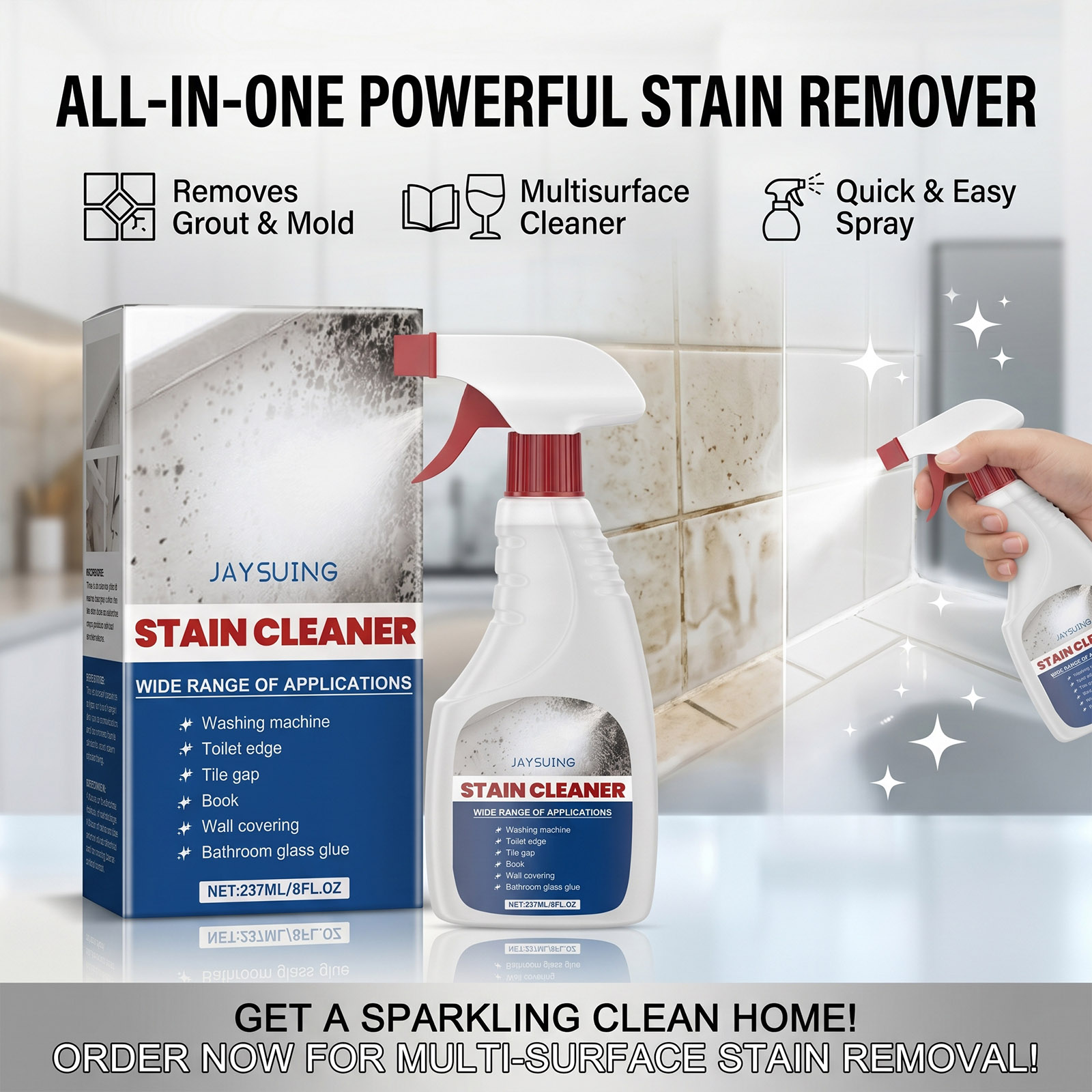 Spray do usuwania pleśni, deli – Home Bathroom Cleaning recenzja i cena