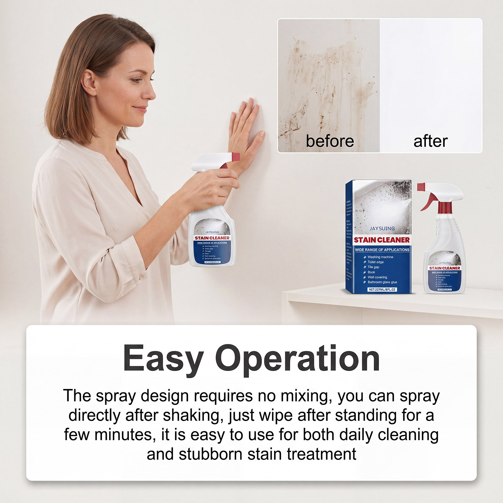 Spray do usuwania pleśni, deli – Home Bathroom Cleaning recenzja i cena